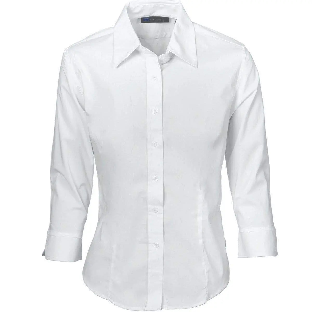 DNC Workwear Corporate Wear White / 6 DNC WORKWEAR Ladies Polyester 3/4 Sleeve Cotton Shirt 4203